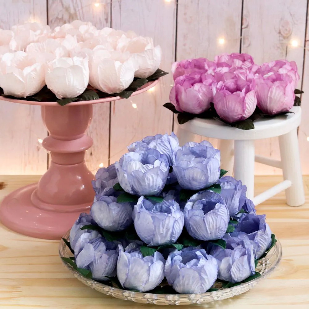 Forminha para Doces Finos de luxo Sweet Flower na mistura das cores Candy Rosa e Candy Azul